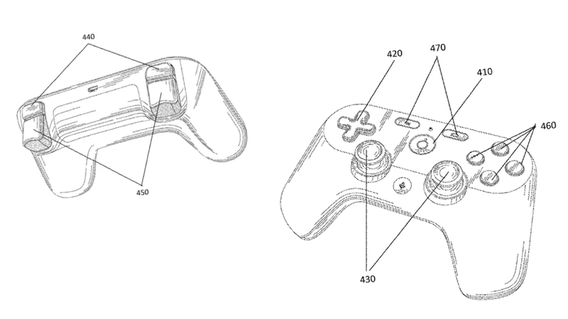 Un esquema para un mando de juego descubierto en una solicitud de patente de Google